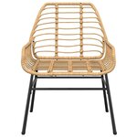 vidaXL Ensemble à manger de jardin 9 Pièces marron résine tressée verre