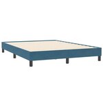 vidaXL Sommier à lattes de lit et matelas bleu foncé 140x210cm velours
