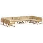 vidaXL Ensemble de canapés d'extérieur 10 pc Blanc et Beige