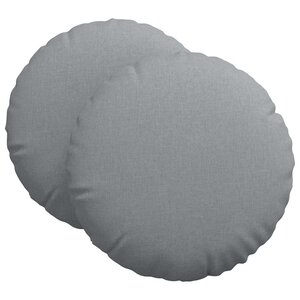 vidaXL Coussins de siège 2 pc Tissu Gris clair Ø60 x 21 cm