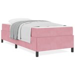 vidaXL Cadre de lit avec matelas Rose et blanc 80 x 200 cm Velours