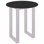 vidaXL Plateau de table Noir 80 x 80 x 1 5 cm Bois d'ingénierie