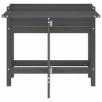 vidaXL Jardinière de jardin avec dessus pliable gris bois pin massif