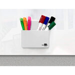 Liderpapel pot a crayons plastique magnetique - 12.5x7.5x4cm - blanc