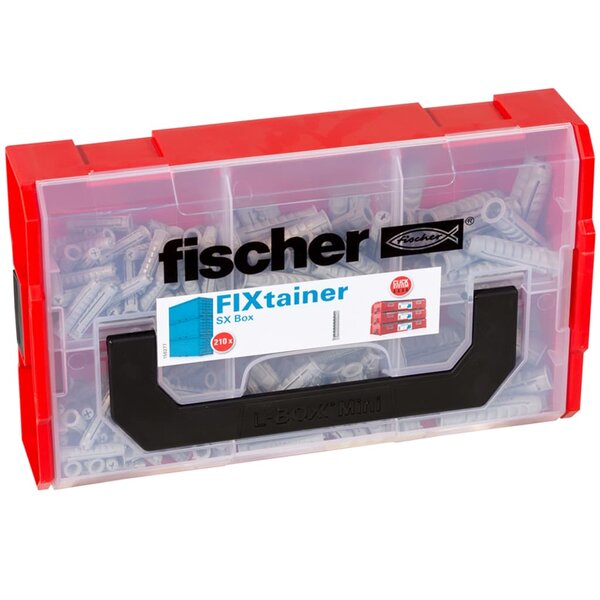 Fischer ensemble de chevilles murales sx fixtainer 210 pcs