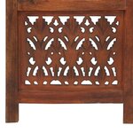 vidaXL Cloison de séparation 3 panneaux Marron 120x165cm Bois manguier