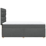 vidaXL Sommier à lattes de lit et matelas Gris foncé 90x190 cm Tissu