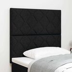 vidaXL Tête de lit noire en tissu avec design en blocs de diamant de 100 cm