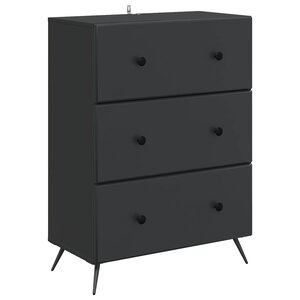 vidaXL Armoire à tiroirs Noir 66 x 34 5 x 90 cm Bois d'ingénierie