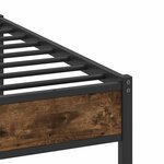 vidaXL Cadre de lit sans matelas chêne fumé 183x213 cm bois ingénierie
