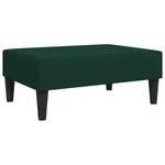 vidaXL Canapé-lit à 2 places avec repose-pied vert foncé velours