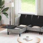 vidaXL Ensemble de meubles pour le salon 6 Pièces Gris clair Velours