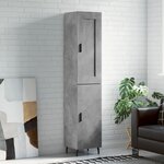 vidaXL Buffet haut Gris béton 34 5x34x180 cm Bois d'ingénierie