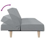 vidaXL Canapé-lit à gris clair tissu