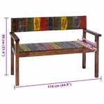 vidaXL Chaises à manger lot de 4 bois de récupération solide