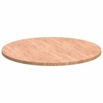 vidaXL Plateau de table Marron clair Ø 90 x 2.5 cm Chêne massif