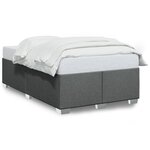 vidaXL Cadre de lit sans matelas gris foncé 120x190 cm tissu