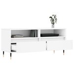 vidaXL Meuble TV blanc 100x34 5x44 5 cm bois d'ingénierie