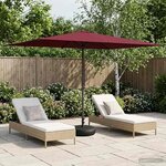 vidaXL Parasol de jardin avec base 200 x 300 cm Polyester