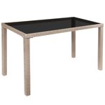 vidaXL Salon de jardin encastrable avec coussins 5 Pièces Rotin Beige