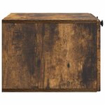 vidaXL Meuble TV mural Chêne fumé 59 5 x 41 x 30 cm Bois d'ingénierie