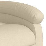vidaXL Fauteuil inclinable en tissu crème