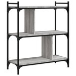 vidaXL Bibliothèque 3 niveaux sonoma gris 76x32x88cm bois d'ingénierie