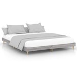 vidaXL Cadre de lit sonoma gris 200x200 cm bois d'ingénierie