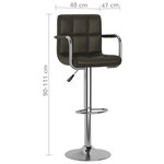 vidaXL Tabourets de bar lot de 2 marron similicuir