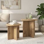 vidaXL Ensemble de tables d'appoint 2 pièces Chêne artisanal