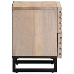 vidaXL Tables de chevet 2 Pièces 40x34x46 cm bois manguier massif blanchi