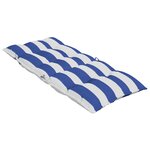 vidaXL Coussins de chaise à dossier haut lot de 6 rayures bleu/blanc