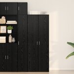 vidaXL Haut de buffet Chêne Noir 70x42 5x185 cm Bois d'ingénierie