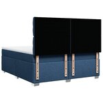 vidaXL Sommier à lattes de lit avec matelas Bleu 200x200 cm Tissu