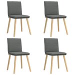 vidaXL Chaises à manger lot de 4 gris foncé tissu