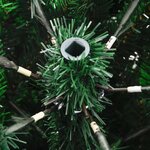 vidaXL Sapin de Noël artificiel à charnières avec baies rouges 240 cm