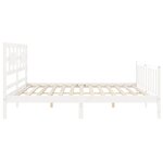 vidaXL Cadre de lit sans matelas blanc bois massif de pin