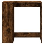 vidaXL Table de bar avec étagères chêne fumé bois d'ingénierie