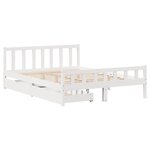 vidaXL Cadre de lit sans matelas blanc 160x200 cm bois de pin massif