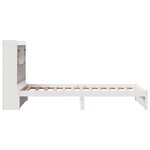 vidaXL Lit bibliothèque sans matelas blanc 75x190cm bois de pin massif