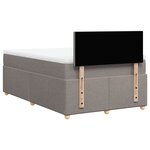 vidaXL Sommier à lattes de lit avec matelas taupe 120x190 cm tissu