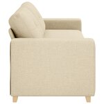 Canap'3 places crème de 180 cm en tissu