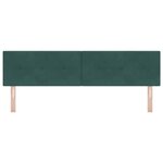 vidaXL Tête de lit avec des lumières à LED Réglable Vert 90 cm Velours
