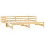 vidaXL Lit coulissant sans matelas 2x(90x200) cm Bois de pin massif