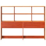 vidaXL Tête de lit avec rangement cire marron 150cm bois massif de pin