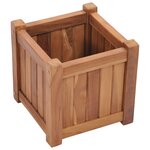vidaXL Lit surélevé 30x30x30 cm Bois de teck solide