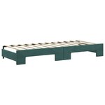 vidaXL Lit de jour avec gigogne et tiroirs vert foncé 80x200cm velours