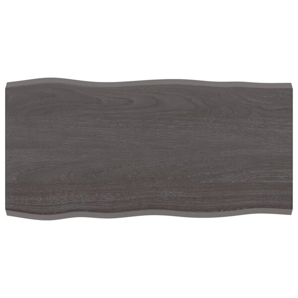 vidaXL Dessus de table bois chêne massif traité bordure assortie