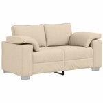 vidaXL Canapé 3 Pièces Crème 219 x 80 x 82 cm Tissu en lin mélangé