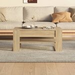vidaXL Table basse chêne sonoma 102x55x45 cm bois d'ingénierie